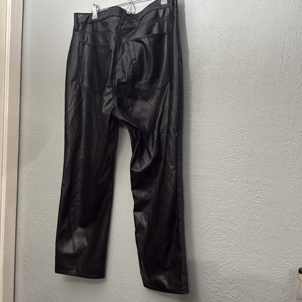ABERCROMBIE & FITCH The Ankle Straight Ultra High Rise" Mixed Fabric jean - Picture 10 of 11